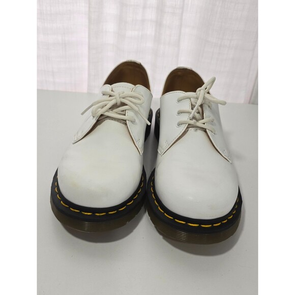 Dr. Martens 1461 Shoes Womens 8 White Leather Lace Up Casual Oxfords Goth Punk - Picture 5 of 9